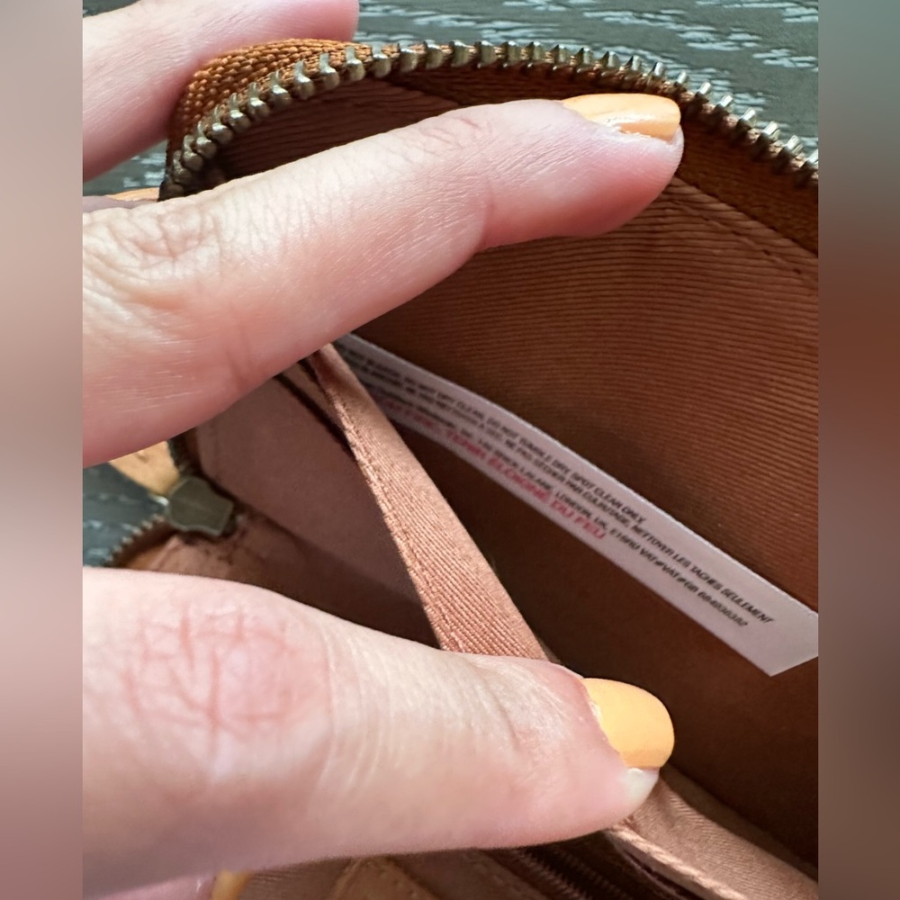Free People Women’s Tan Vegan Leather Wristlet Wallet New - Picture 7 of 9